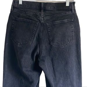 Abercrombie & Finch Curve Love The Dad High Rise Jean Black Cross Front